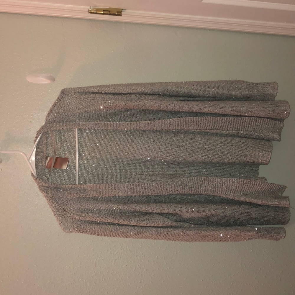 Sparkly gray cardigan